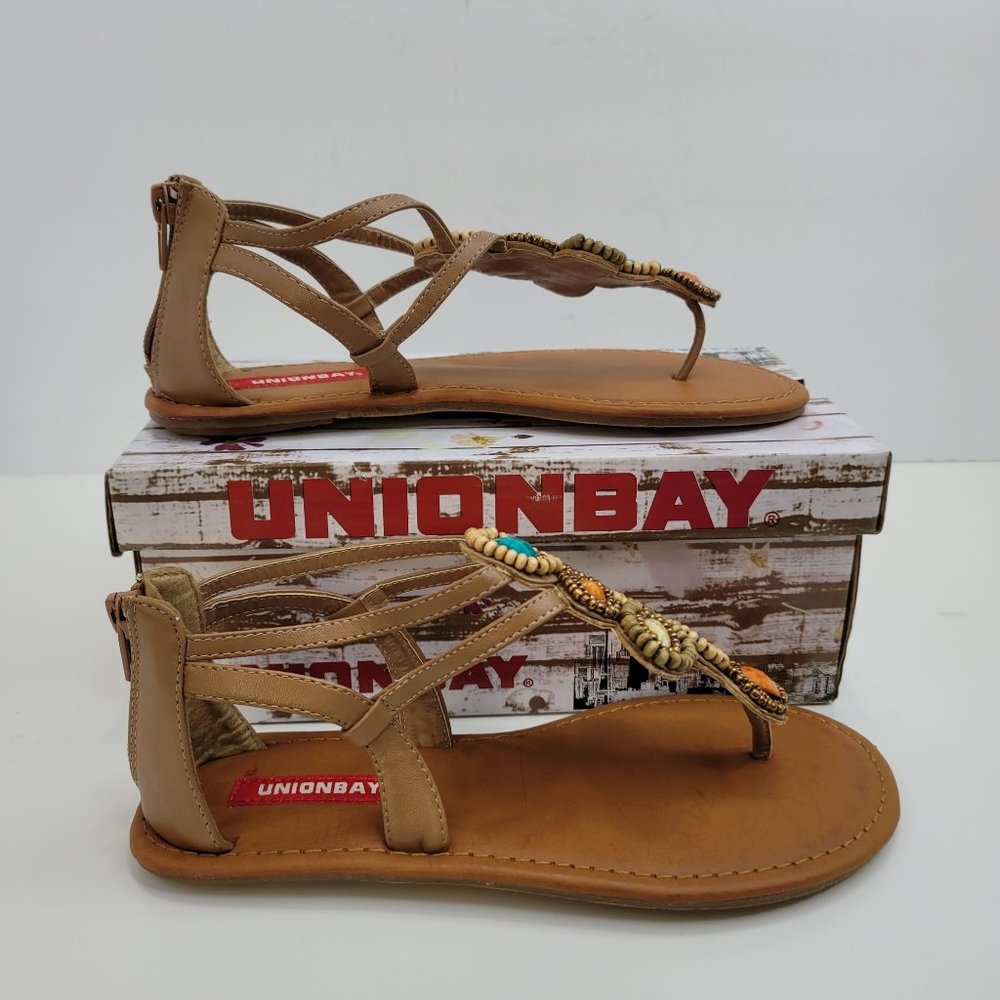 Unionbay Sable-G Girl Sandals Tan US Size 4M NIB